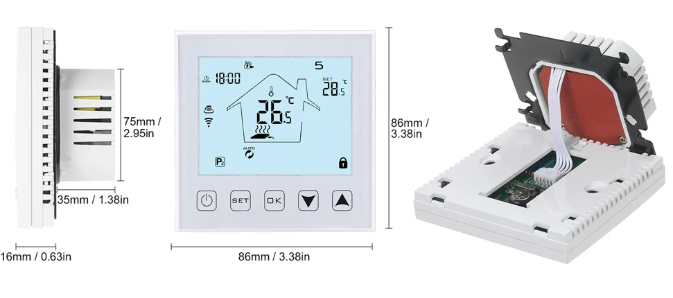 HY603 WIFI Smart Home Products Thermostat Motorized Ball Valve Water Controller Wifi 24 v Ac Radiator Hysen
