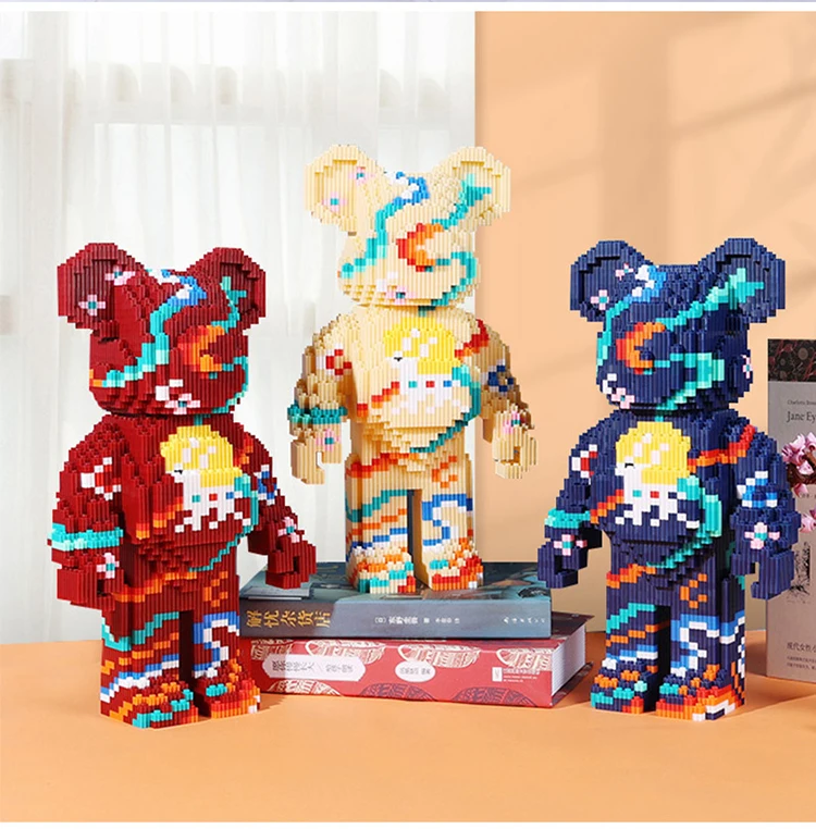 Bearbrick Assembled Building Blocks 3d Model Bear Micro Building Blocks ...