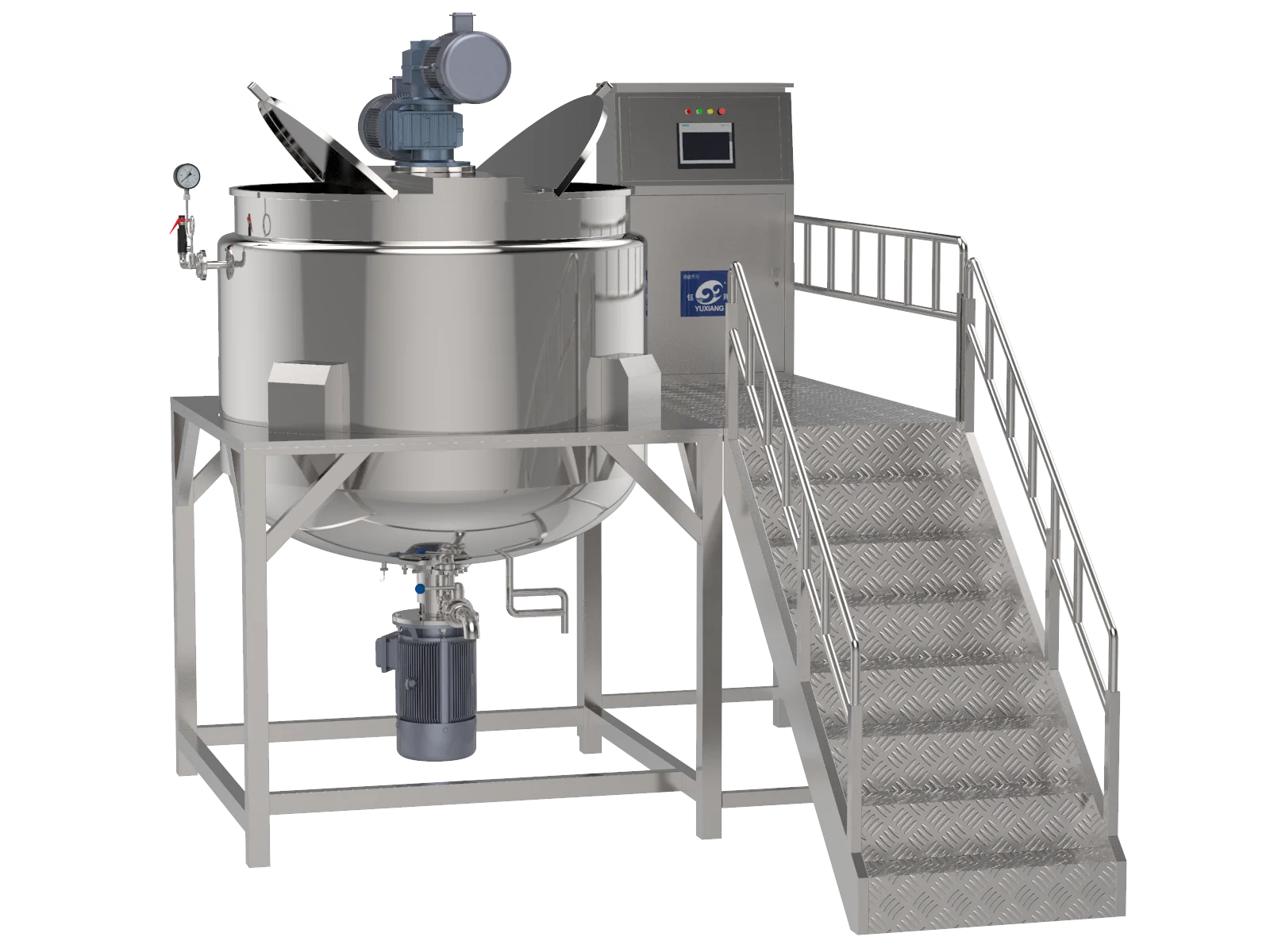 Mixer on Line Liquid Solid Mixing Equipment Soap Making Machine Lotion Machines Industrial Homogenizer Plant Wholesale Mixer
