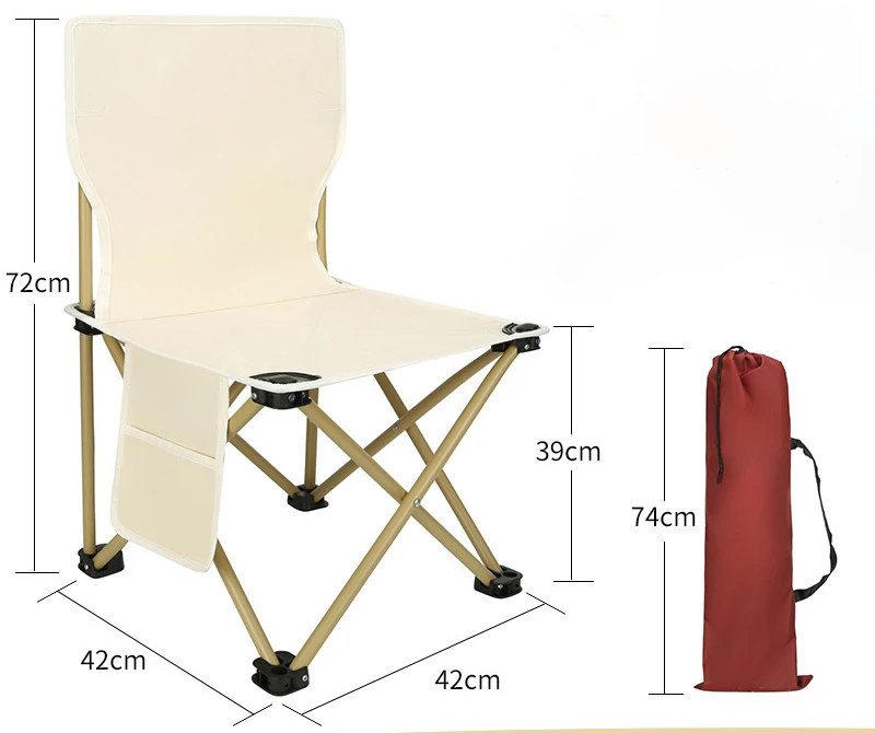 TOPIND Portable Folding Backrest Fishing Chair