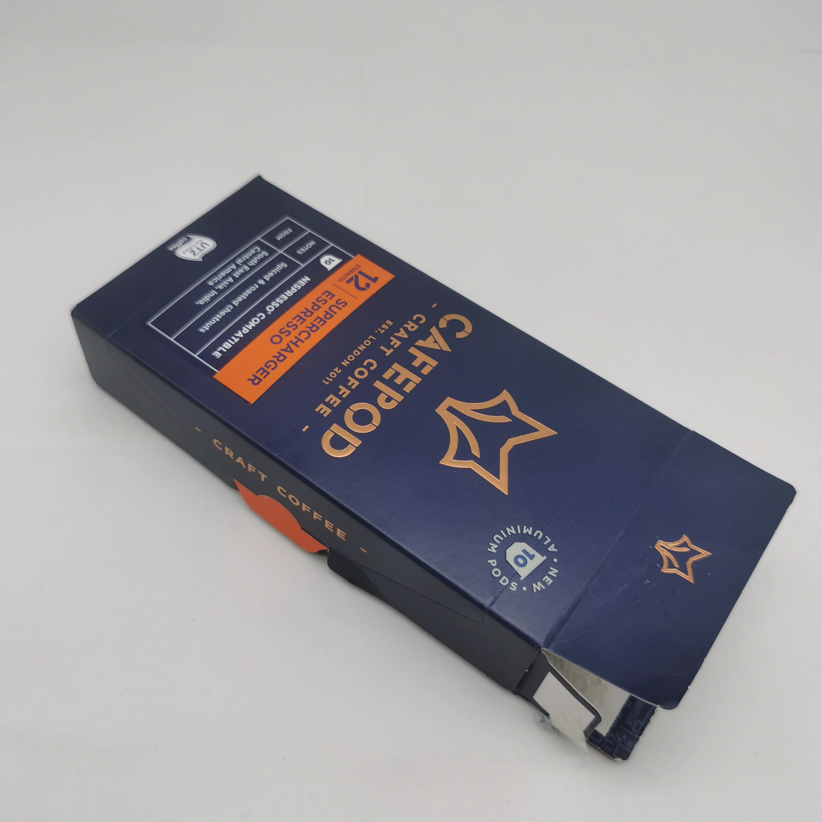 Coffee Packaging Paper Box Custom Double Sides Printed Tea Espresso Coffee Capsule Packaging for Coffee