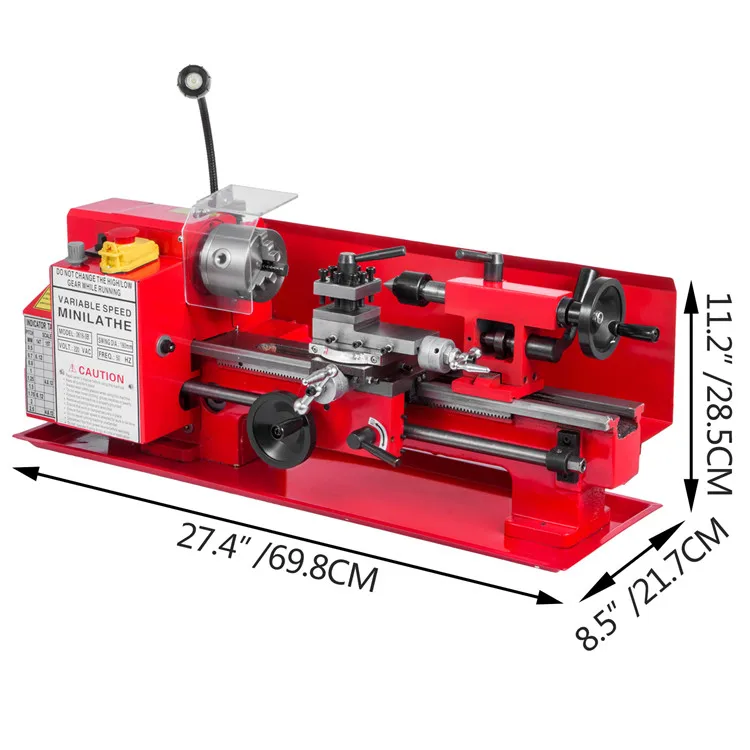 Small Horizontal Woodworking Mini Lathe Machine 0618 Variable Speed Bench Lathe 220v Voltage New Used Condition Gear Motor Core