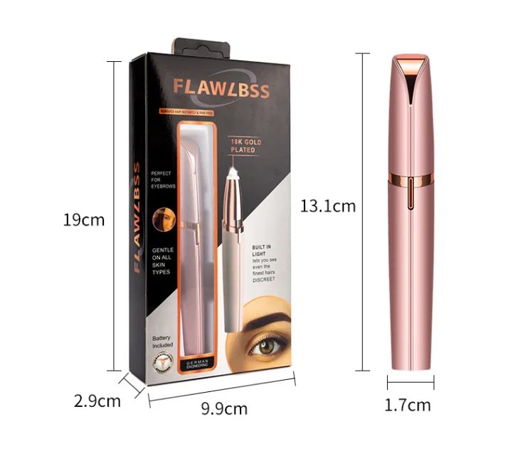 good price portable professional fashion attractive design lady high quality USB painless electric women eyebrow trimmer