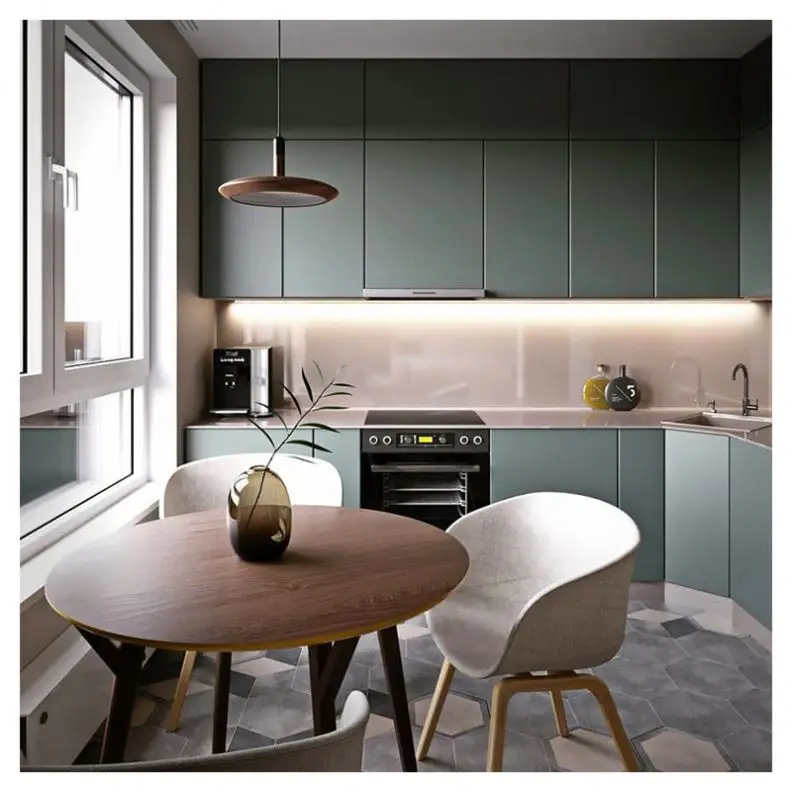 Realgres Small Kitchen Cabinet Set With Sink Price in Addis Ababa Solid Wood Walnut Kitchen Cabinets Matt Kitchen Cabinet