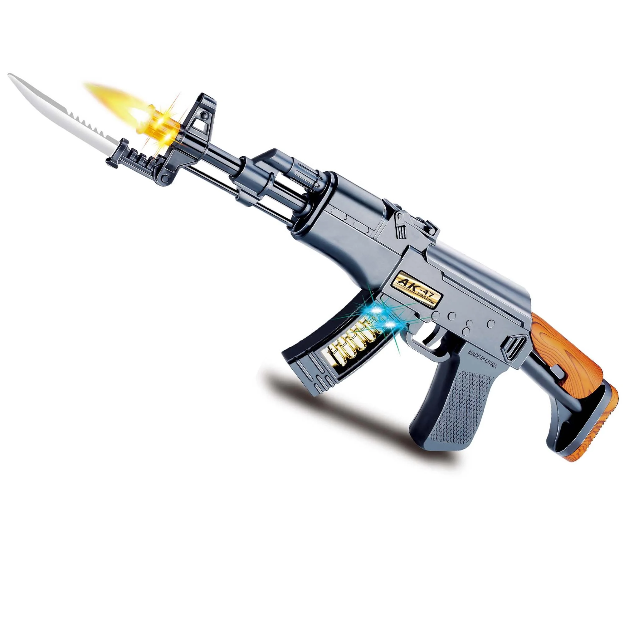 42CM AK47サブマシン電動トイガン｜子供向けサウンド・ライト付きおもちゃ