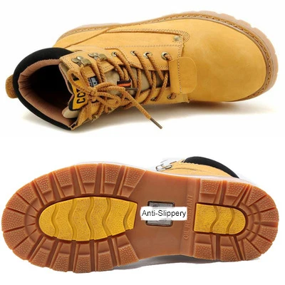 Страхование труда, промышленные повседневные мужские кожаные ботинки для леса со стальным носком, рабочие ботинки, мужские защитные ботинки