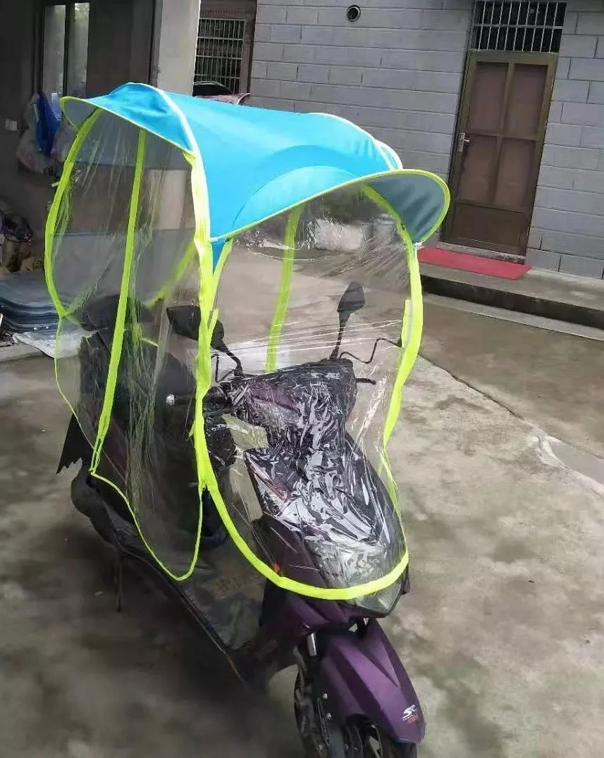 Hot Sale Full Cover Scooter Umbrella Covered Electric Bike Umbrella