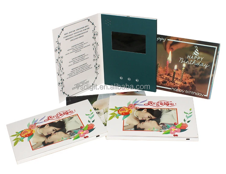 Индивидуальный дизайн видеокнига свадебная 7 10 дюймов IPS HD ЖК-экран видеооткрытка