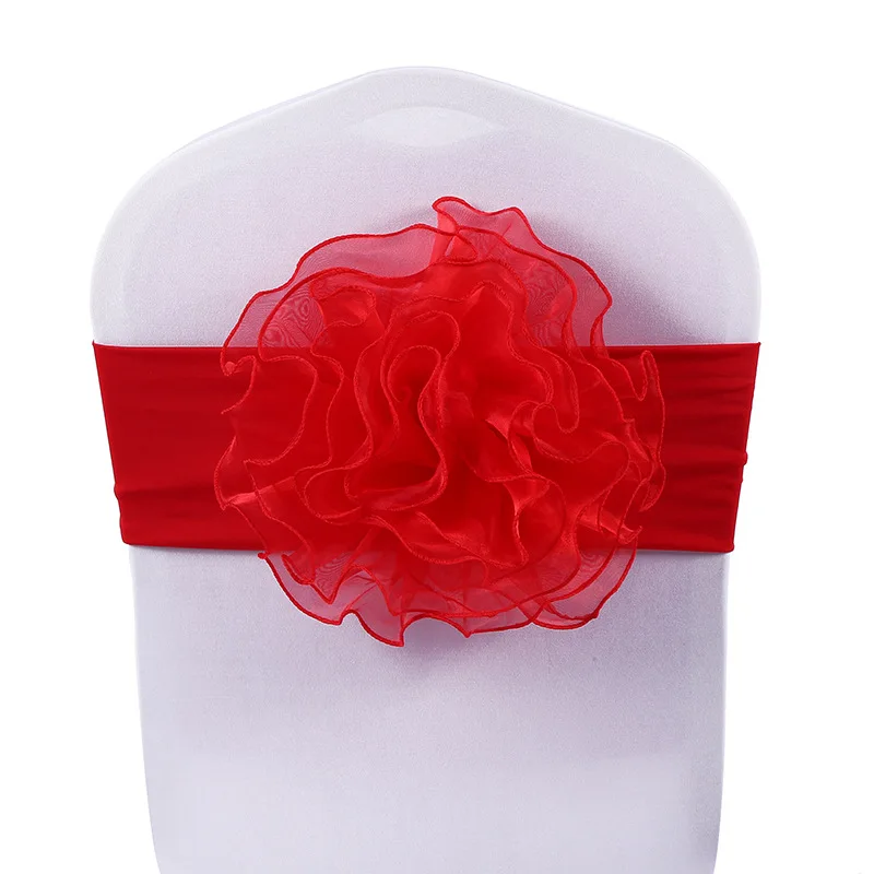 Wholesale Spandex Chair Sash For Wedding Party Event Banquet Decor Chair Sashes Belt Knot Chair Covers Bow Bands Ties