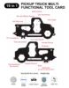 20-in-1 Pickup Truck Shape Card Tool ( Screwdriver)