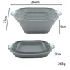 Two-tone Square Collapsible Silicone Proofing Basket