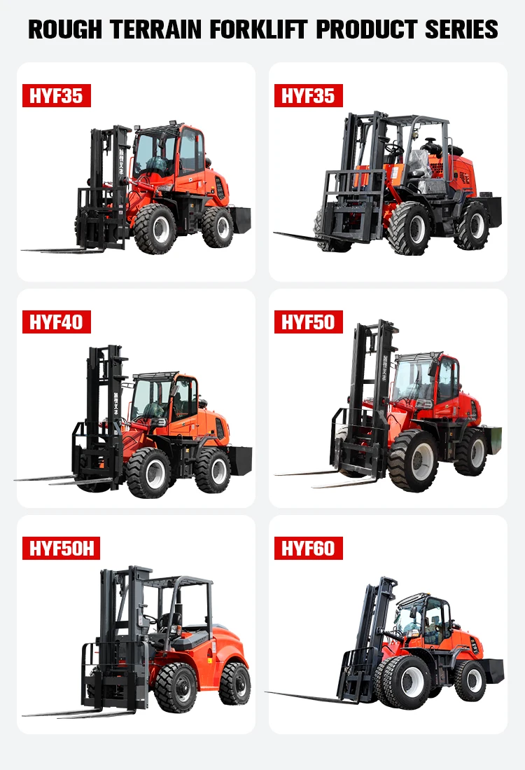 3-6 Tons Off-road Forklift Four-wheel Drive Multifunctional New Diesel ...