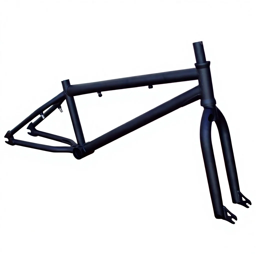 良質な20インチBMXフレーム・クロモリ4130フォーク、サイズ38cm以下
