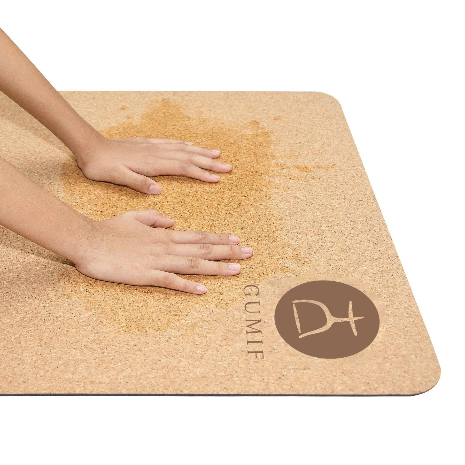 Free Sample Eco Friendly Yogamatte Kork Tpe/natural Rubber Mat Nonslip