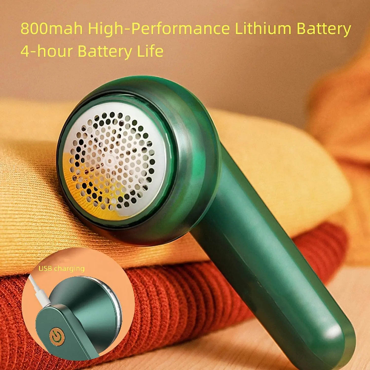 Cordless Clothes Defuzzer Rechargeable Lint Remover Electric Lint Remover Fabric Shaver Portable Fabric Fluff Shaver for Clothes