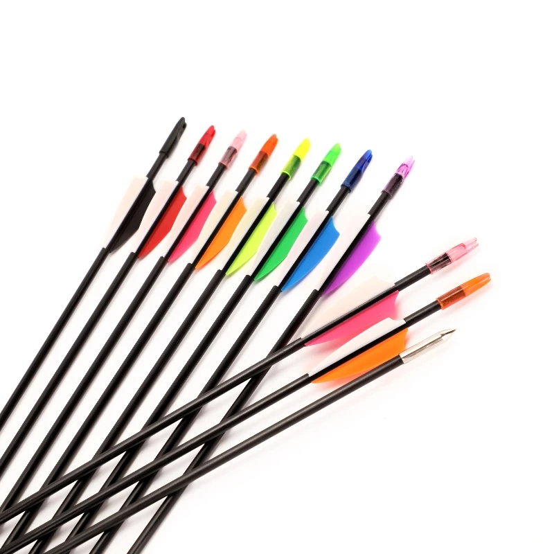 CUPID Archery High Quality Adult Colorful Fletching Vanes Durable Glass Fiber OD 6mm Shaft Arrows for Beginner Teenager