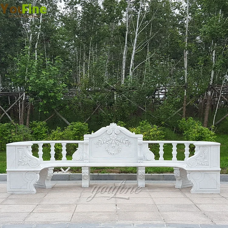 Outdoor discount marble bench