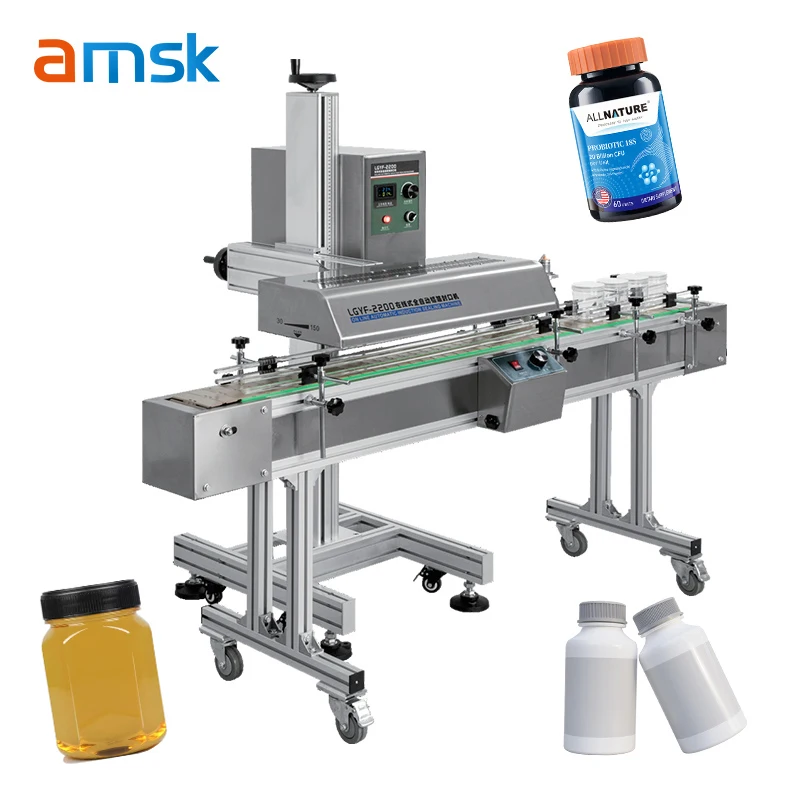 LGYF-2200A Automatic High-speed Continuous Electromagnetic Induction Foil Sealing Machine Commercial FactoryPlastic Bottle