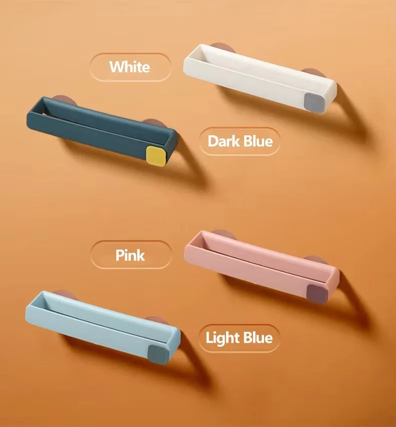 Wall Mounted Plastic Slippers Rack Rectangle Multifunction Bathroom Towel Shelf Hooks Injection Adhesive Bathroom Organizer supplier