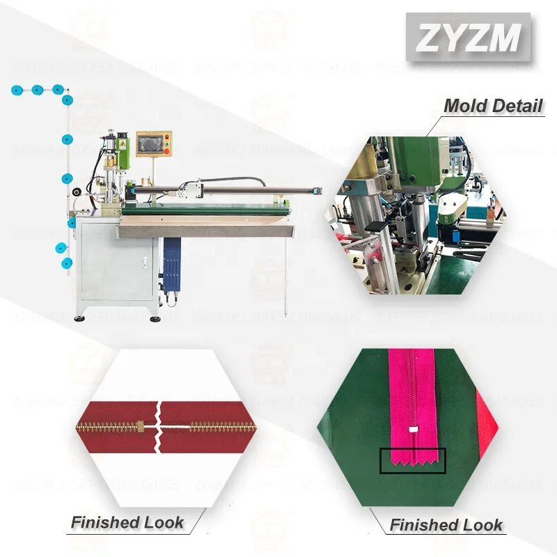 Automatic Close End Zipper Ultrasonic Zig Zag Cutting Machine Zipper
