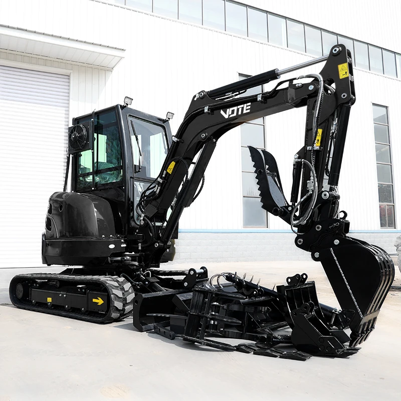 VOTE Free Shipping Excavator 3.5 Ton EPA Kubota Engine  Digger Farm Small Excavators 1 Ton 2 Tons  Machine Prices Mini Excavator-122050