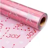 Bastón de caramelo de copo de nieve rosa