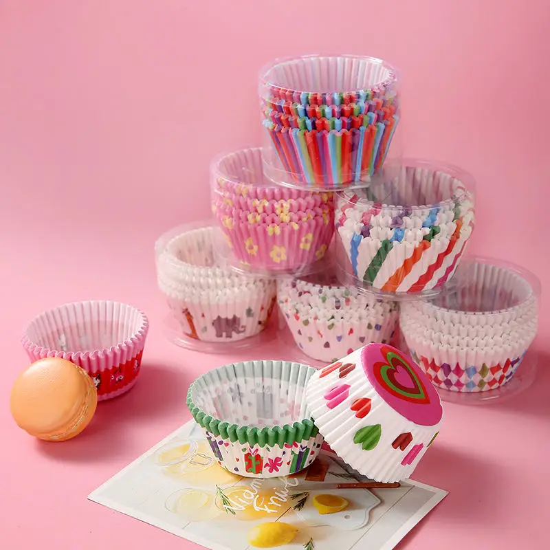 100 Food Grade Material 100pcs/box Muffin Cup Cake Paper Baking Cups