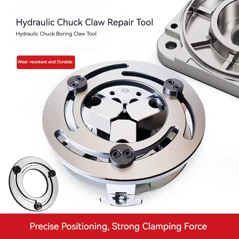 TEBAK CNC Lathe Chuck Hydraulic Three-jaw Forming Ring Jaw Repairer Boring Jaw Device 5/6/8/10 Inches Hydraulic Claw Forming