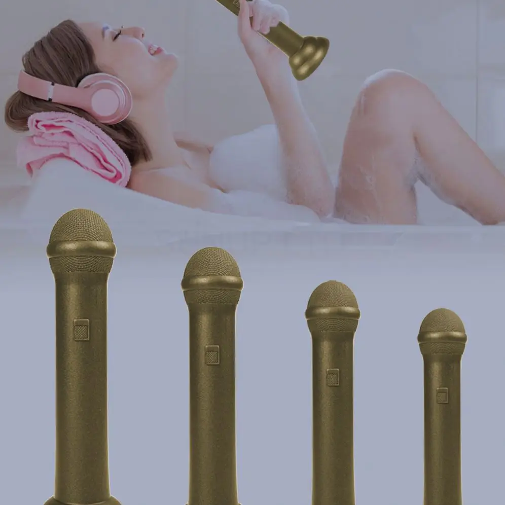 Free Custom Box - Realistic Microphone Shape Masturbator Dildo for Women, Flexible Clitoral and G-Spot Stimulation Sex Toy