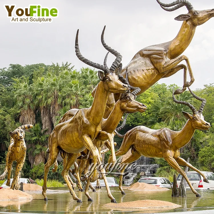 Life-size bronze leopard statue- YouFine Bronze Sculpture