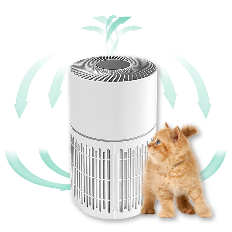 Máy lọc không khí thông minh Urhealth với bộ lọc HEPA, chạy điện, lắp đặt kiểu để bàn, phù hợp cho phòng nhỏ và phòng lớn trong gia đình, phòng ngủ, chủ nuôi thú cưng