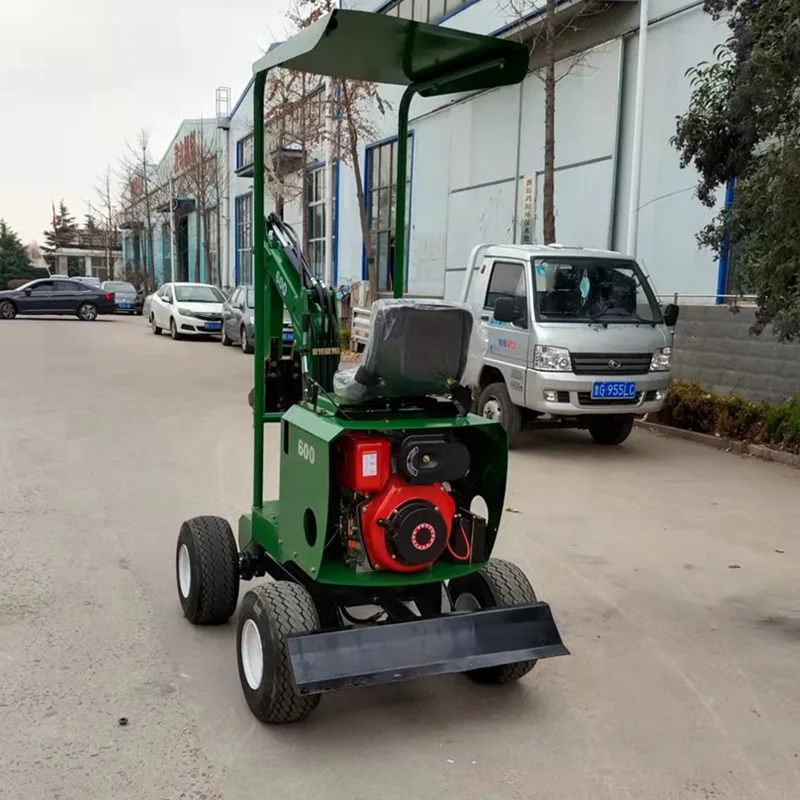 Gasoline/diesel Engine Multi-function Compact Mini ATV Towable Backhoe Loader 4x4 Tractor Backhoe for Sale