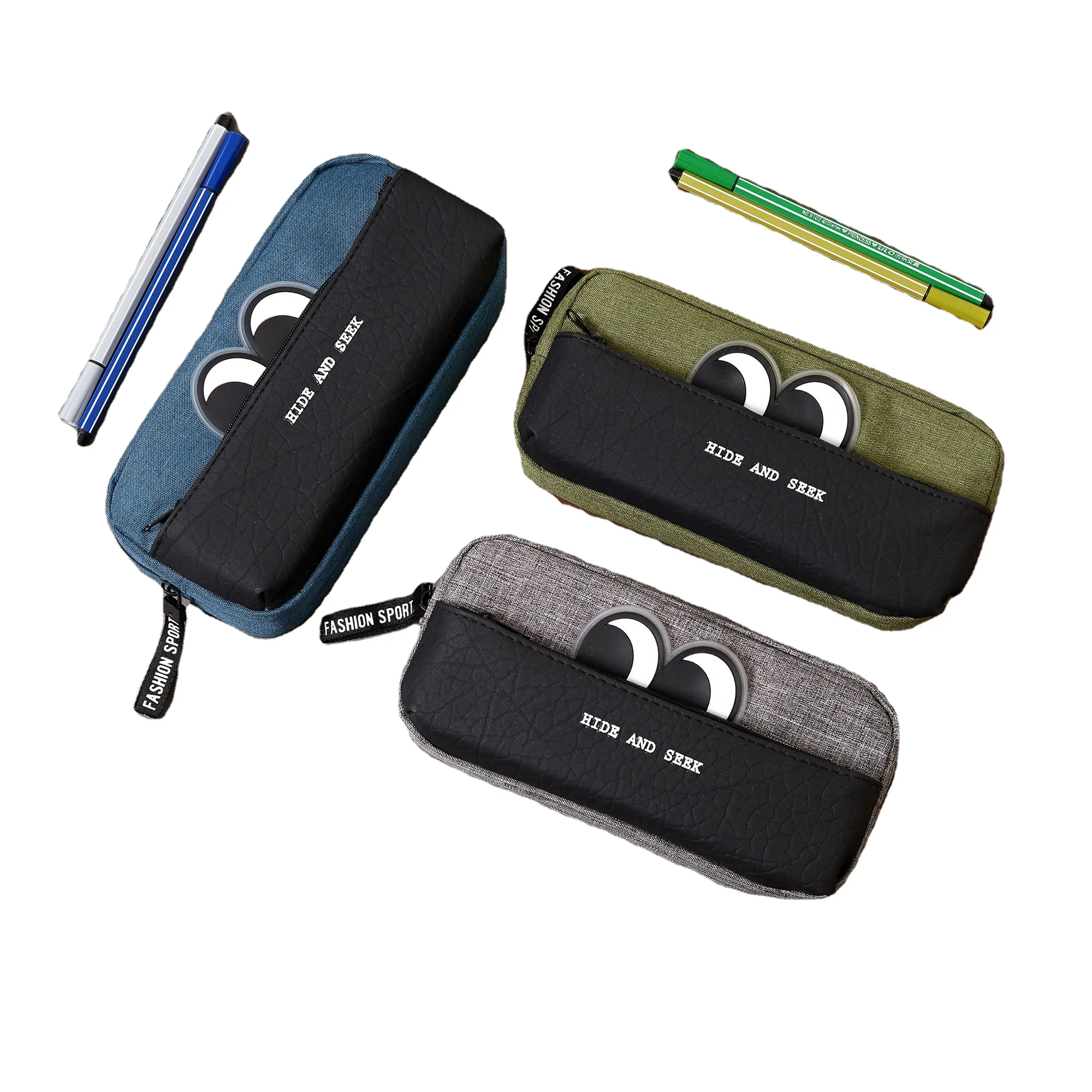 factory direct sale simple boys pencil box kids pencil bag new