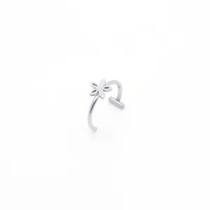 Unisex Gold Plated Stainless Steel False Nose Ring and Hoop Septum Earring C-Shape Lip Clip Body Jewelry for Wedding Occasions