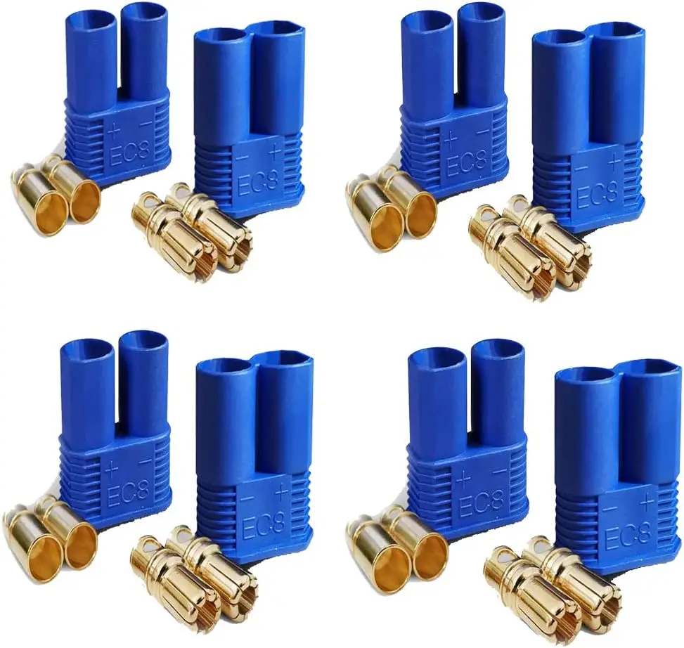 Ec8 Connector W/ 8mm Gold Bullet Plug Male Female Banana Plug Connector