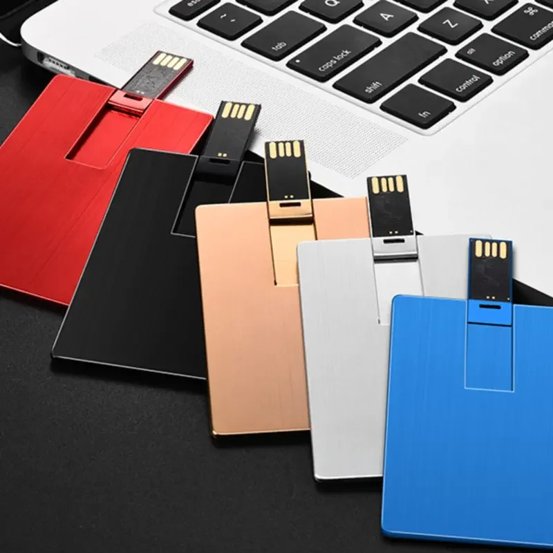 Gitra High Quality  Business Metal Card  USB Flash Drive Lasering Engraved Logo 1GB 2GB 4GB USB Pendrive 8GB 16GB 32GB 64GB 128G