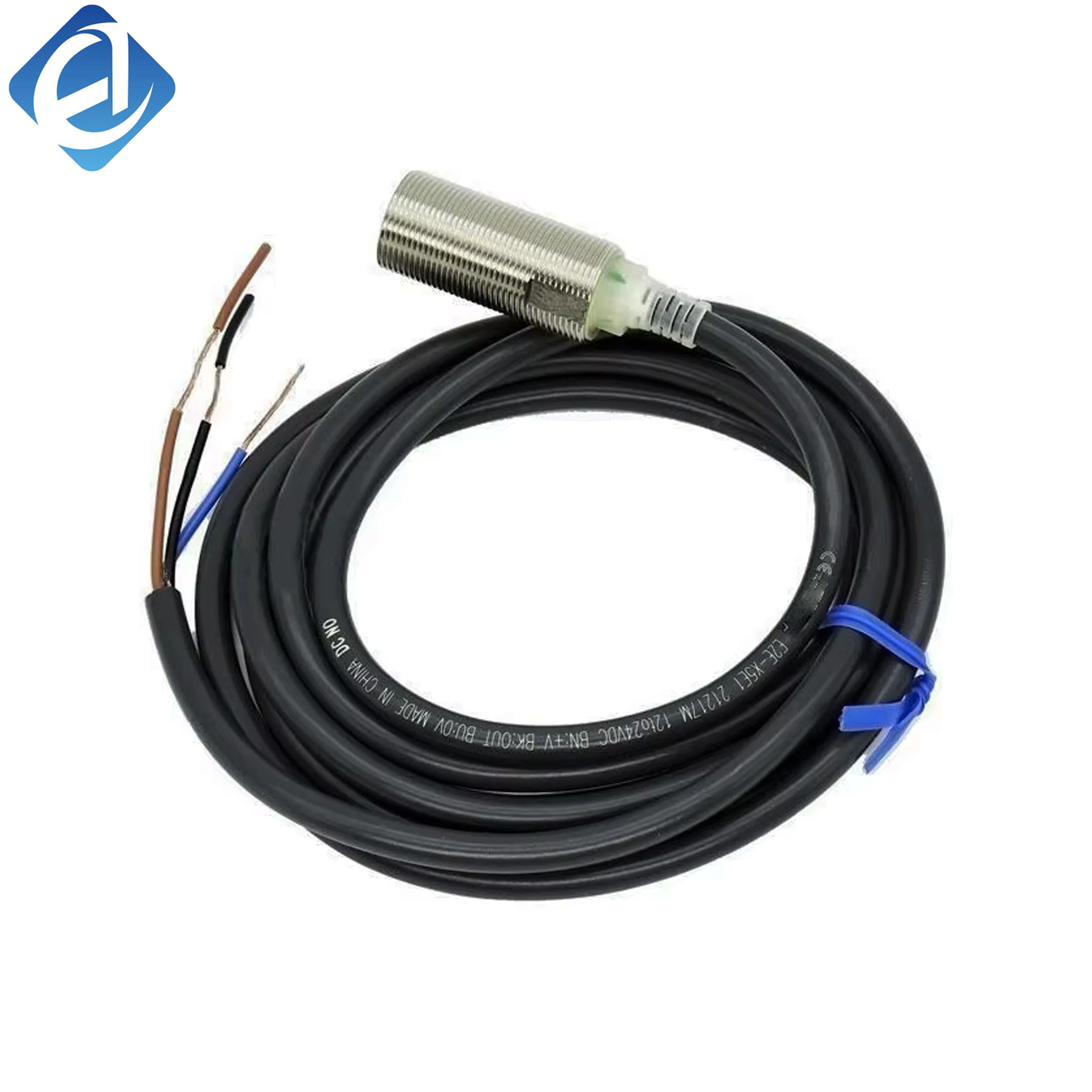 New Original Omron E2E series inductive proximity sensor. With 2mm sensing distance, it performs precise non-contact metal detection with high sensitivity and strong anti-interference. Widely applied in mechanical limit detection, equipment positioning an