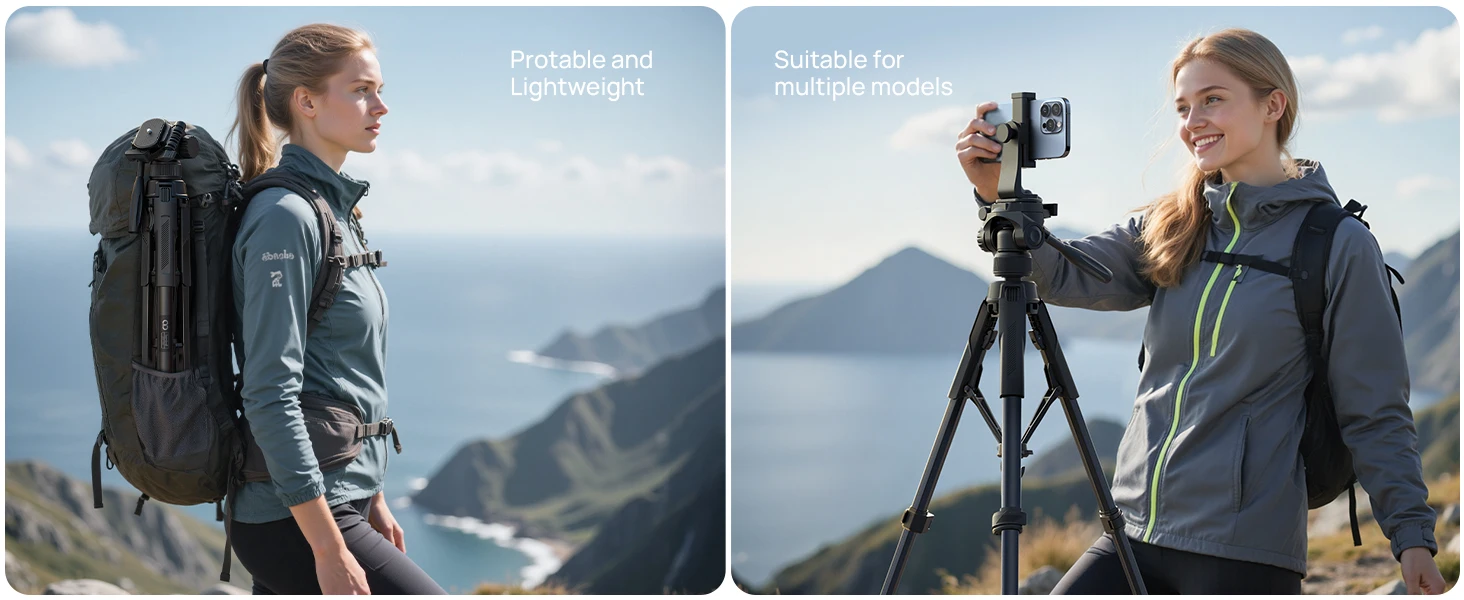 Heavy Duty Video Tripod Complete In-Use Setup