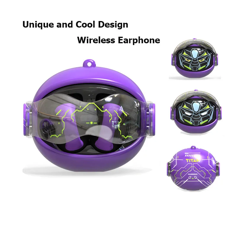 Cartoon  Robot  Earclip  Earphone  Earbuds  for Kids, Radio, PC, Gaming, Mobile Phone, Travel, DJ , Translator,FM