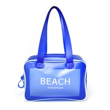 Relaibale factory price plastic PVC washing bags frosted makeup Bag custom printing tote pouch TPU zip lock beach bags