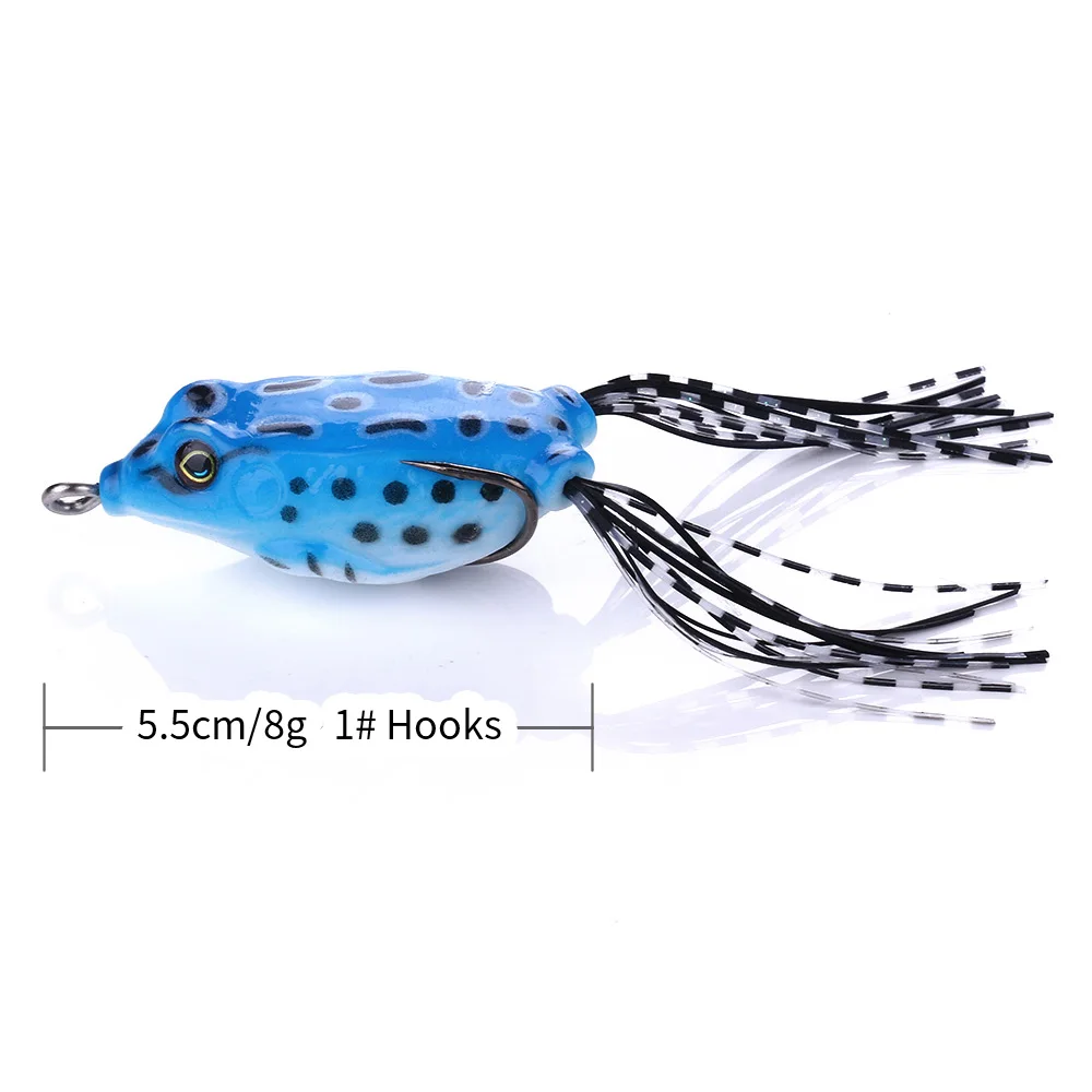 Fishing Tackle 5 Color 5.5cm/8g Soft Frog Lure Bass Fishing Lure - China  Frog Lure and Fishing Lure price