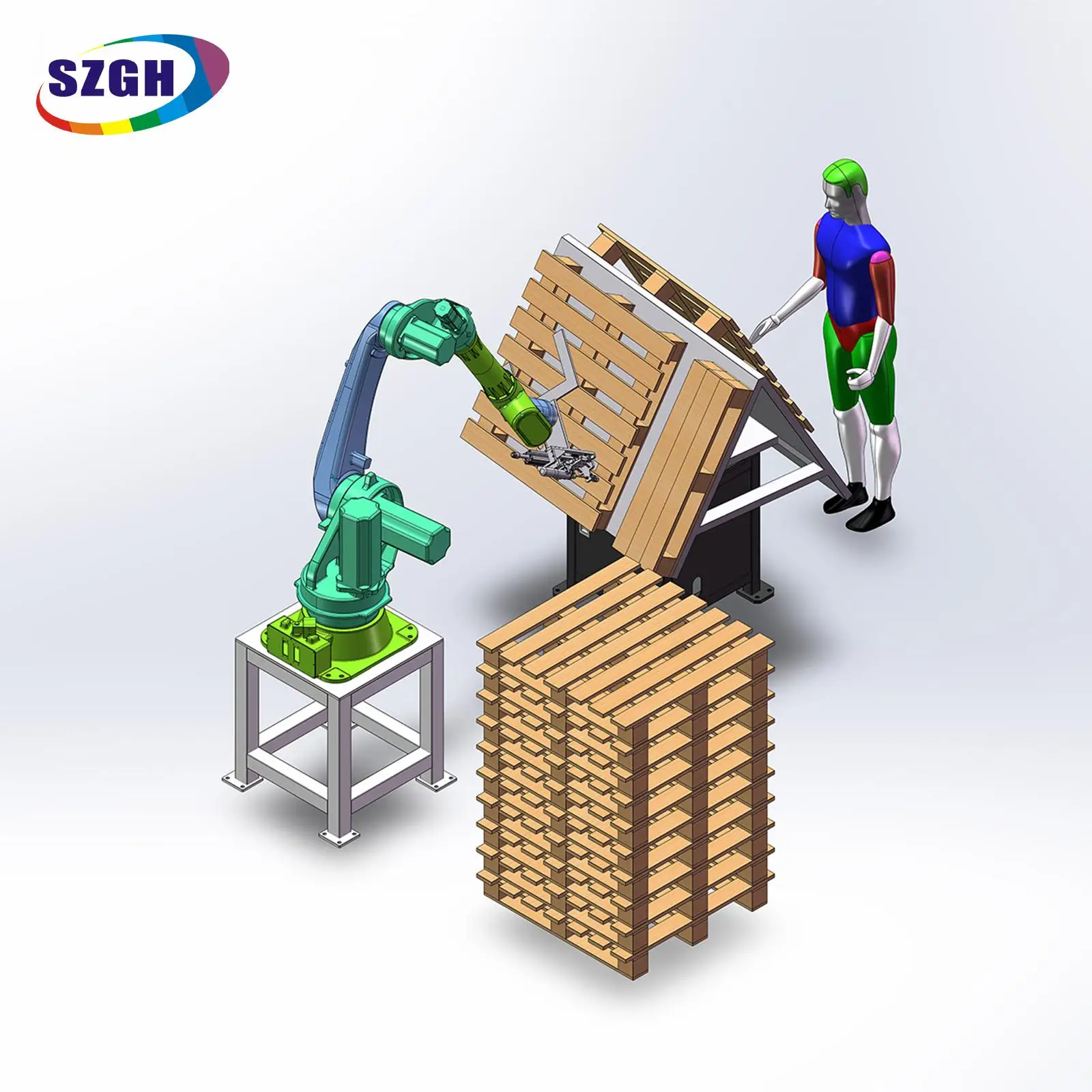 High Precision Gear General Robot Arm General Robot Arm Payload 50kg Reach 2100mm SZGH T2100 6 Axis Industrial Robot Arm