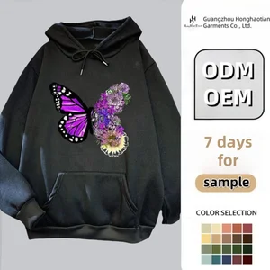 ODM Custom Large Size Vintage Long Sleeve Gothic Hoodie for Women Winter Streetwear Letter Punk Design Dark Autumn Casual