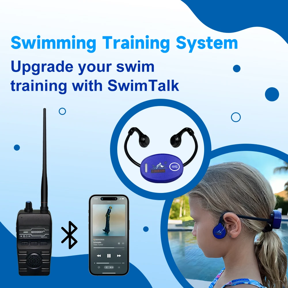 DORADO 10 H902 Magnetic Charging Bone Conduction Headset 1 H800 BT Transmitter Digital Display Aquatic Swimming Training