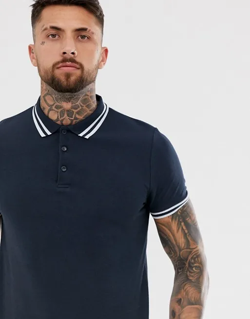 Custom Design Polo Collar With Button 