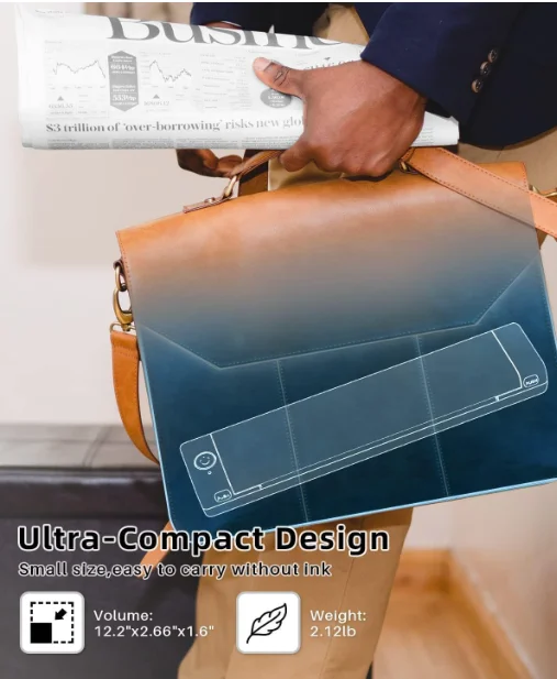 Portable A4 Wireless Inkless Thermal Transfer Printer blue tooth Thermal Printer for Daily Using