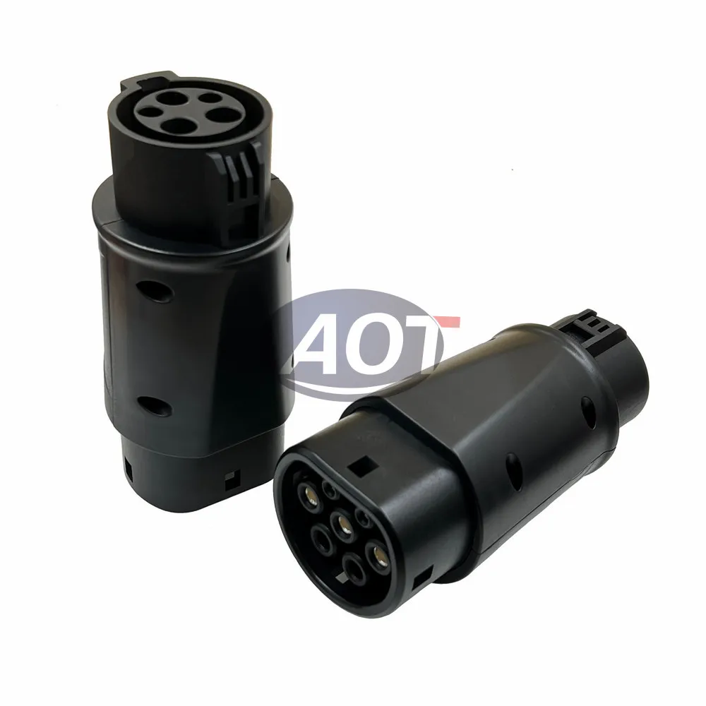 AOTAI Sae J1772 Type 1 Female To Type 2 Male Ev Charger Adapter For Electric Vehicle