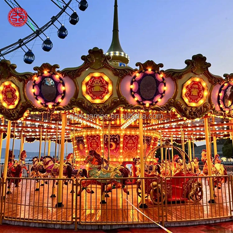 High Quality Commercial Indoor Outdoor Kids Electric Merry Go Round Large Carousel Horse Entertainment Equipment