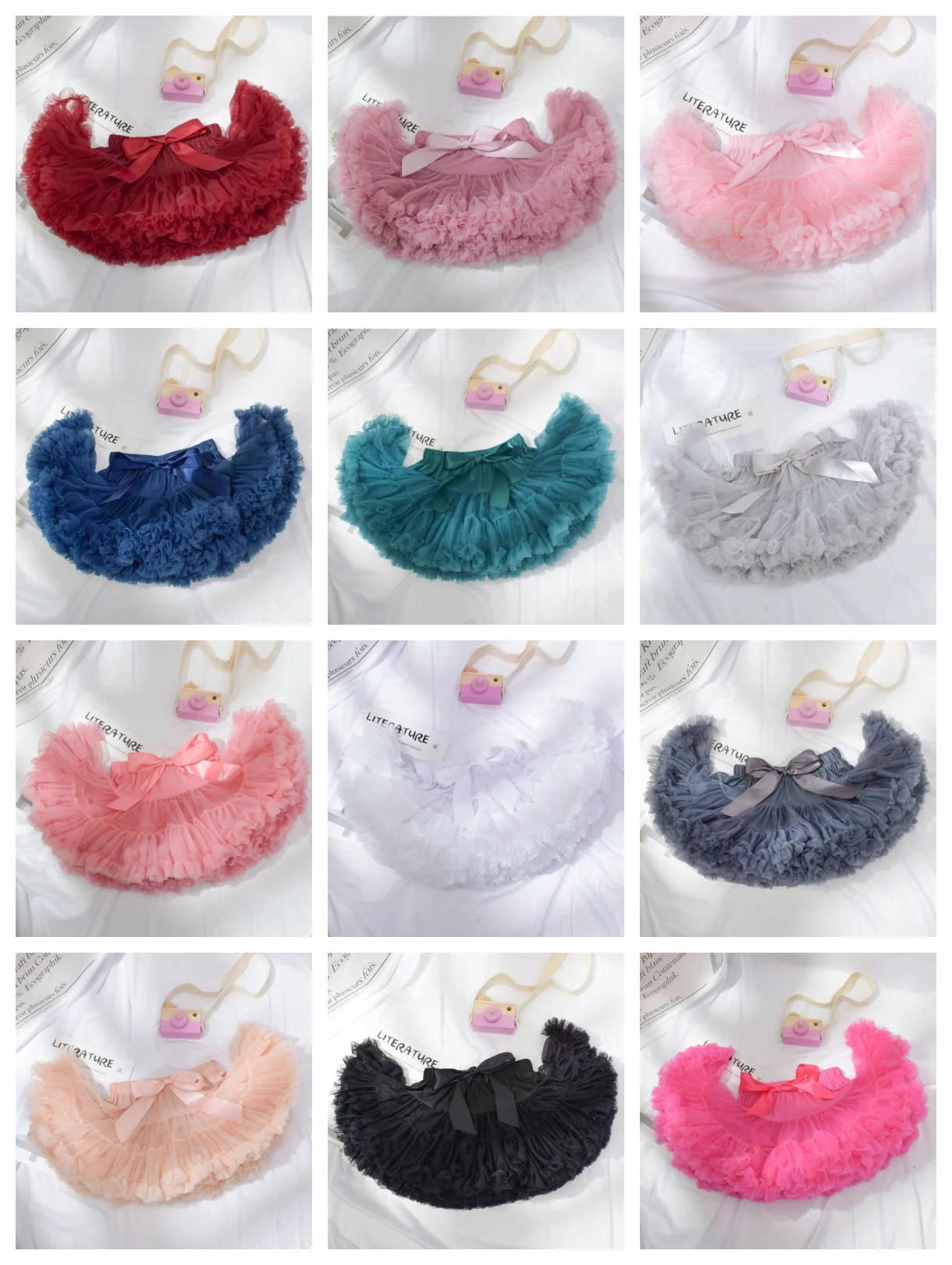 Women Tutu Dress Teens Tutu Frocks Tulle Ruffles Classical Skirt Adult Girls Solid Color Tutu Skirt for Women