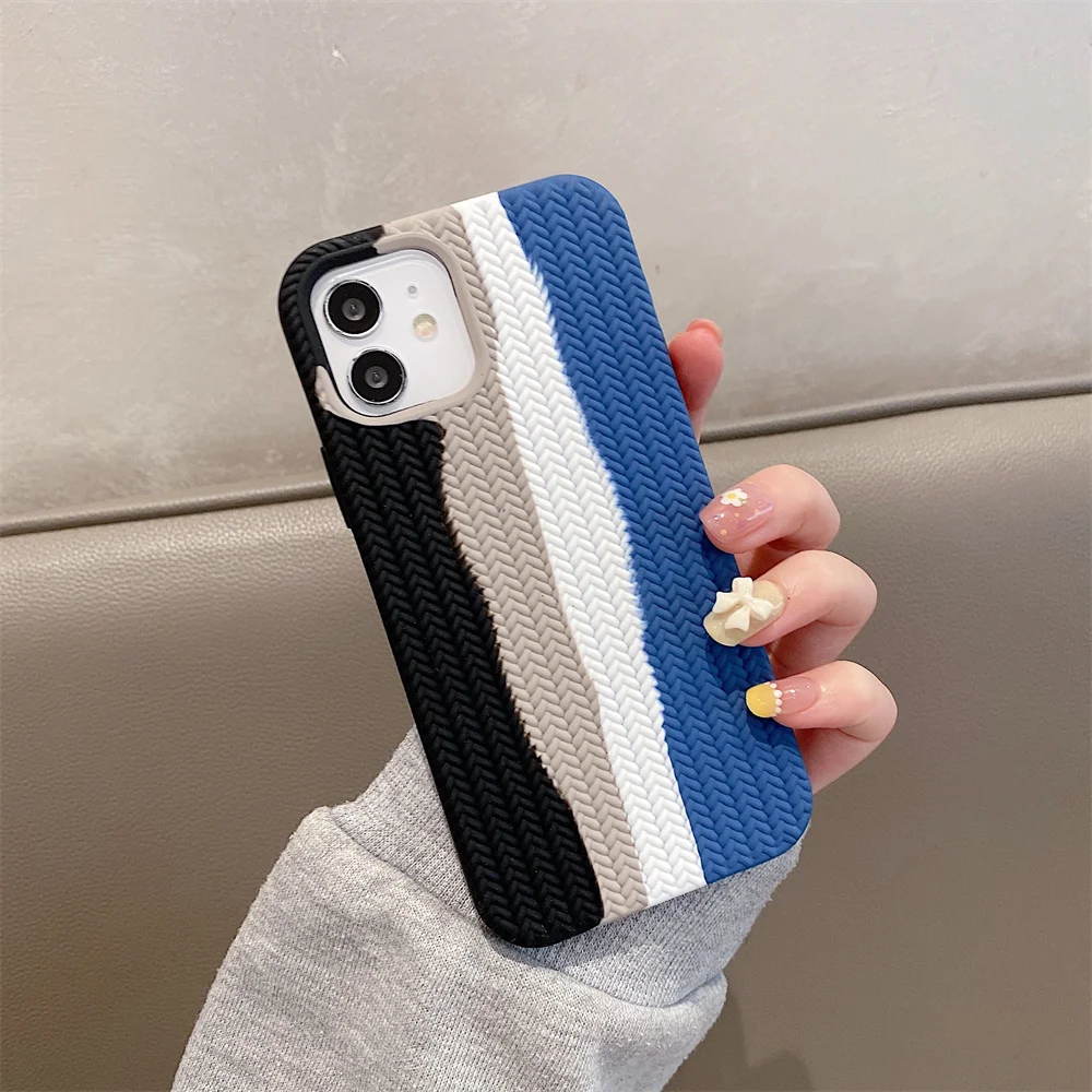 Rainbow Soft Silicone Designer Phone Case For Iphone 11 12 13 Pro Max Silicone Mobile Cover Case supplier